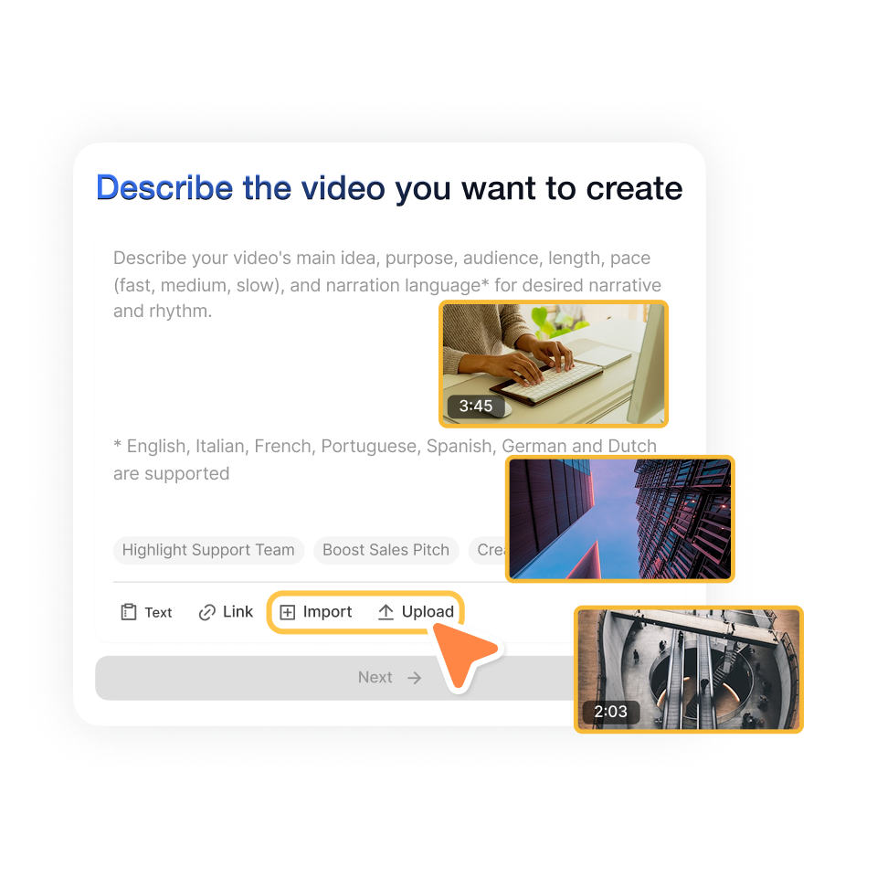 Upload product clips into Visla’s Etsy video creator and auto-tag them in your Private Stock.